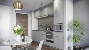14 West One 1Bed Kitchen Day