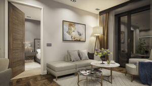 22 West One 2Bed Living Night