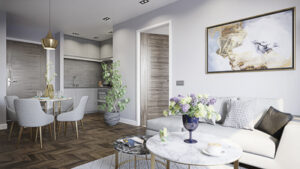 23 West One 2Bed Living Day